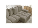 Canapé D'Angle Réversible Convertible Coffre - Anakin - Tissu Texturé - 6 Coussins