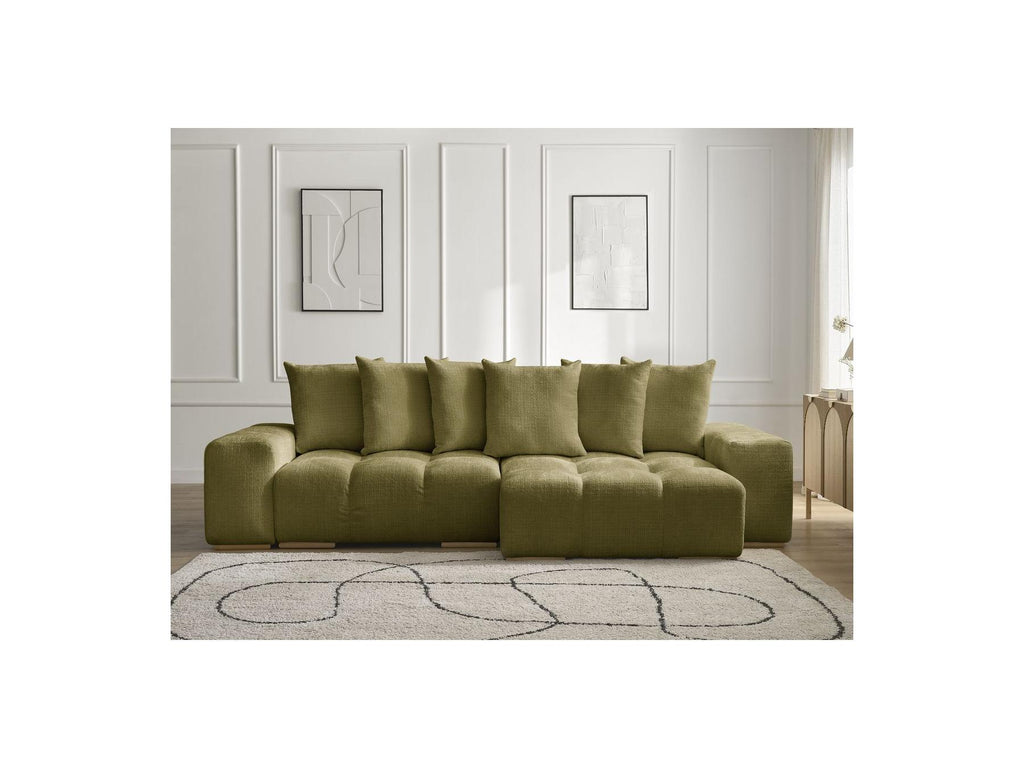 Anakin - Reversible Convertible Corner Sofa with Storage - Textured Fabric - 6 Cushions