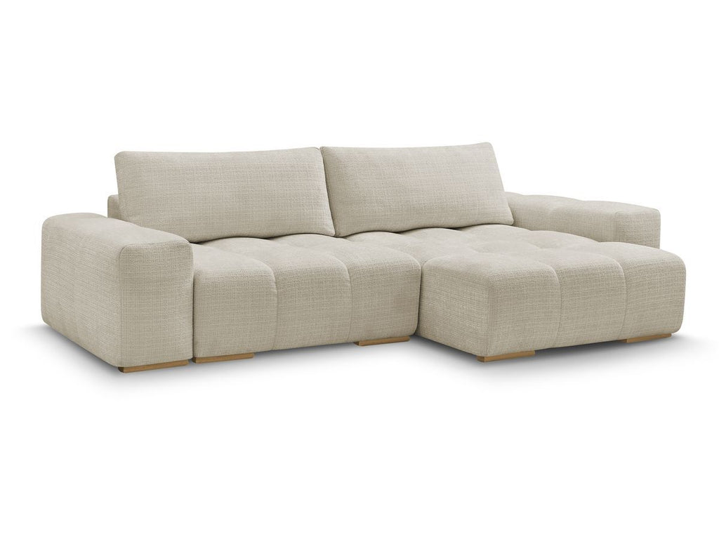Anakin - Canapé D'Angle Réversible - Tissu Texturé - 2 Coussins