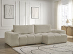 Anakin - Canapé D'Angle Réversible - Tissu Texturé - 2 Coussins