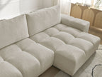 Anakin - Canapé D'Angle Réversible - Tissu Texturé - 2 Coussins