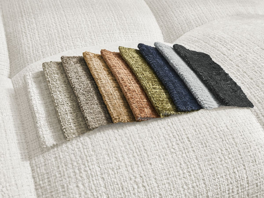Anakin - Canapé D'Angle Réversible - Tissu Texturé - 2 Coussins