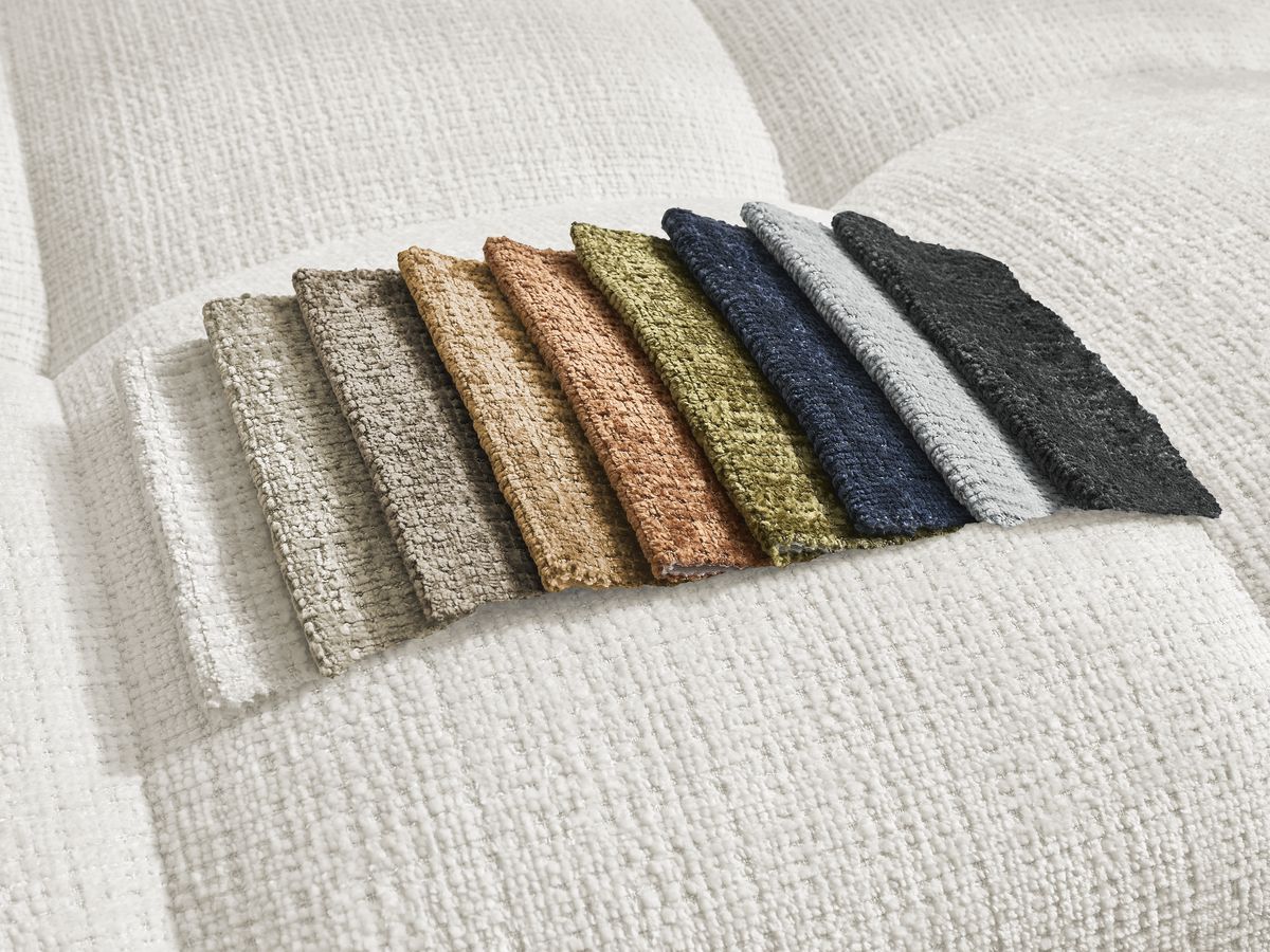 Anakin - Canapé D'Angle Réversible - Tissu Texturé - 2 Coussins