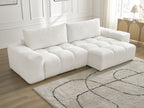 Anakin - Canapé D'Angle Réversible - Tissu Texturé - 2 Coussins