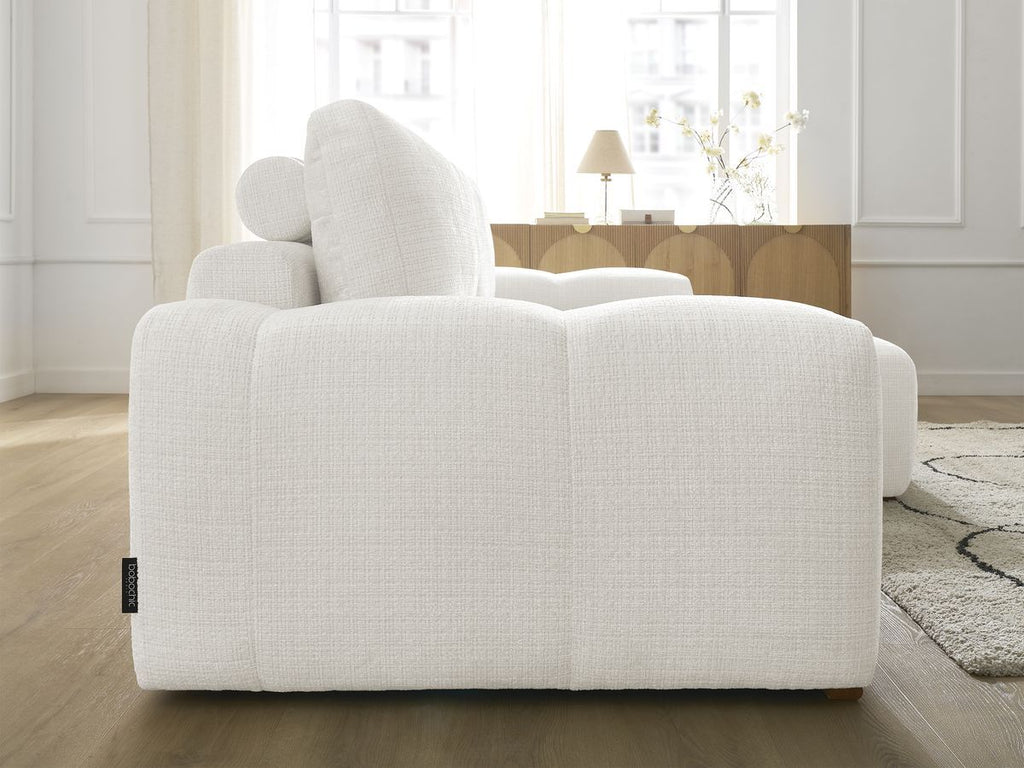 Anakin - Canapé D'Angle Réversible - Tissu Texturé - 2 Coussins