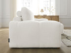 Anakin - Canapé D'Angle Réversible - Tissu Texturé - 2 Coussins