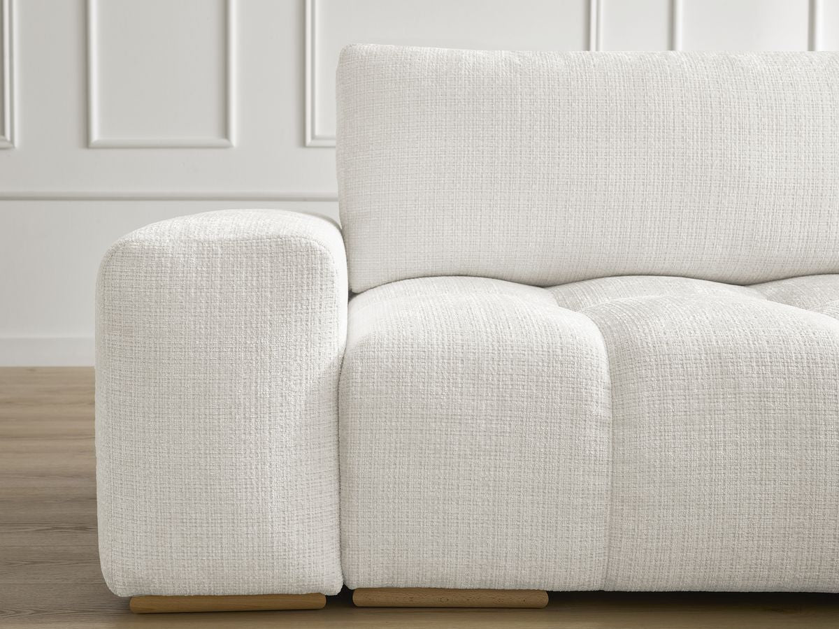 Anakin - Canapé D'Angle Réversible - Tissu Texturé - 2 Coussins