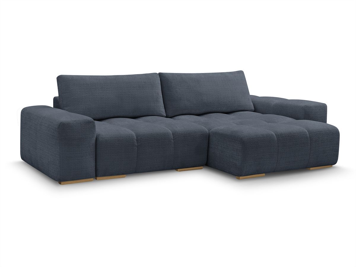 Anakin - Canapé D'Angle Réversible - Tissu Texturé - 2 Coussins