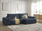 Anakin - Canapé D'Angle Réversible - Tissu Texturé - 2 Coussins