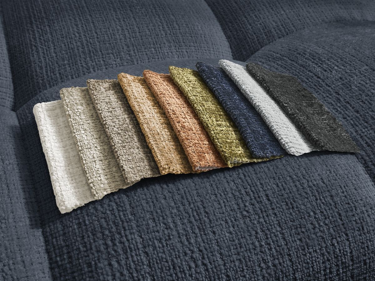 Anakin - Canapé D'Angle Réversible - Tissu Texturé - 2 Coussins