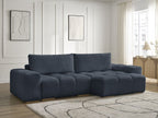 Anakin - Canapé D'Angle Réversible - Tissu Texturé - 2 Coussins