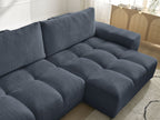 Anakin - Canapé D'Angle Réversible - Tissu Texturé - 2 Coussins