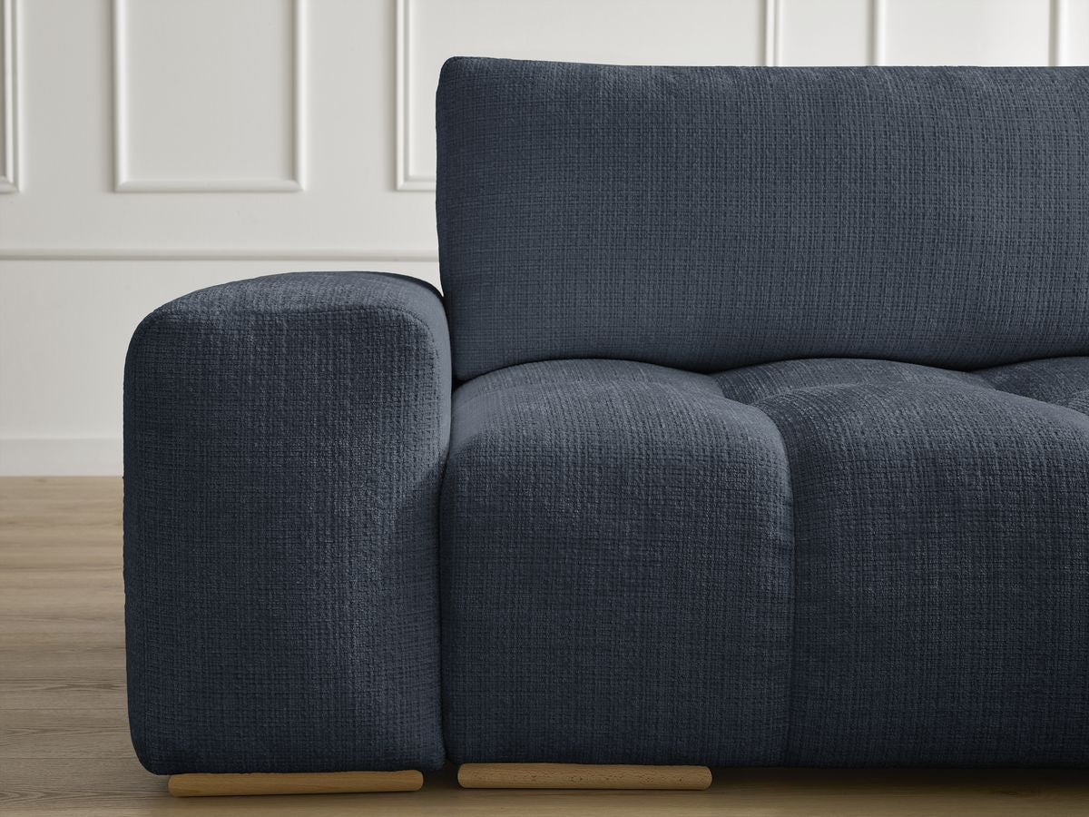 Anakin - Canapé D'Angle Réversible - Tissu Texturé - 2 Coussins