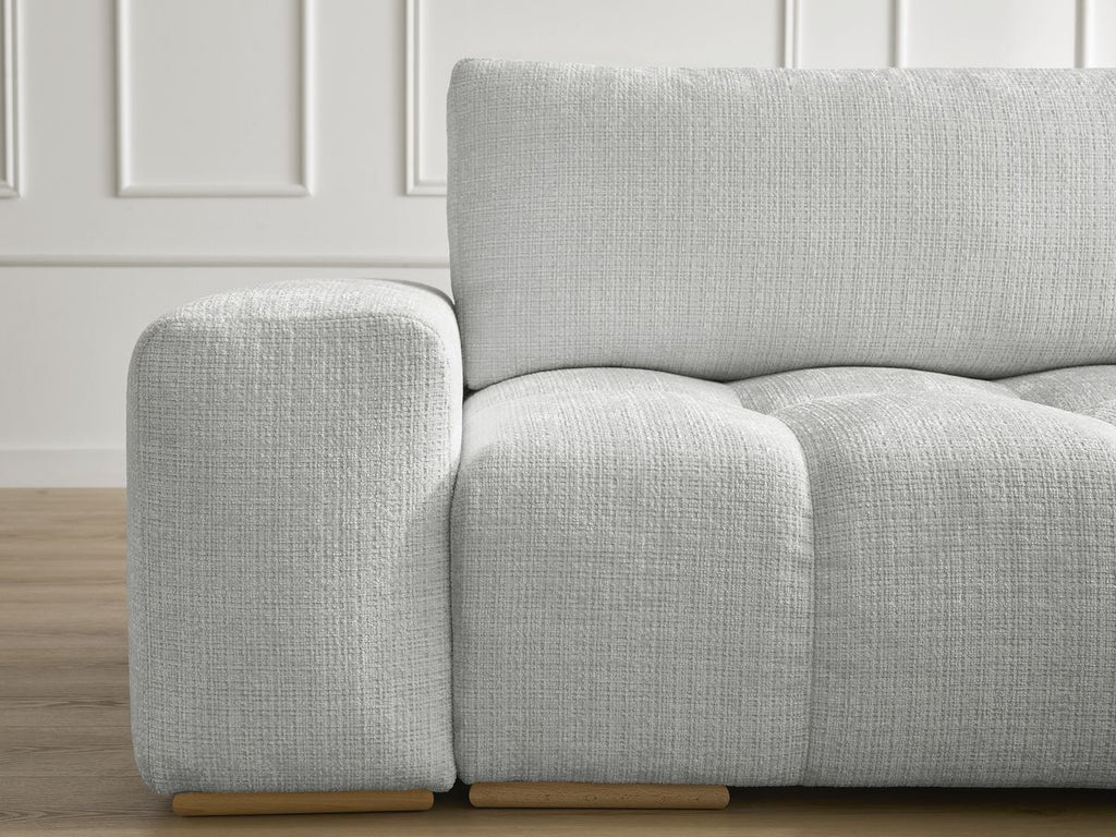 Anakin - Canapé D'Angle Réversible - Tissu Texturé - 2 Coussins