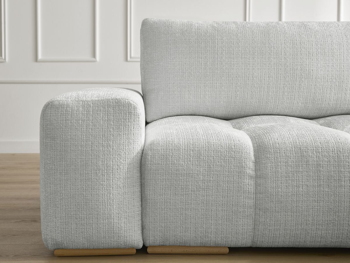 Anakin - Canapé D'Angle Réversible - Tissu Texturé - 2 Coussins