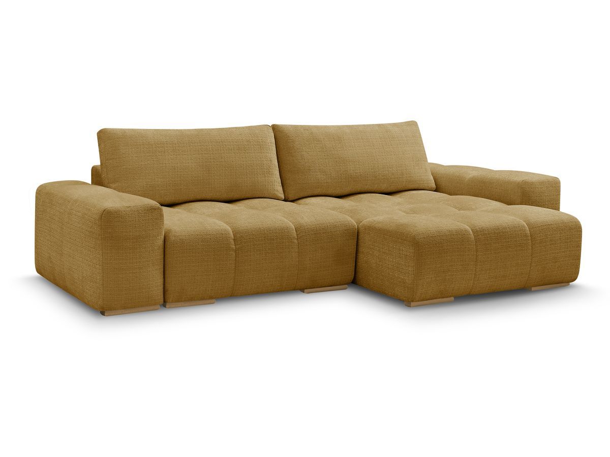 Anakin - Canapé D'Angle Réversible - Tissu Texturé - 2 Coussins