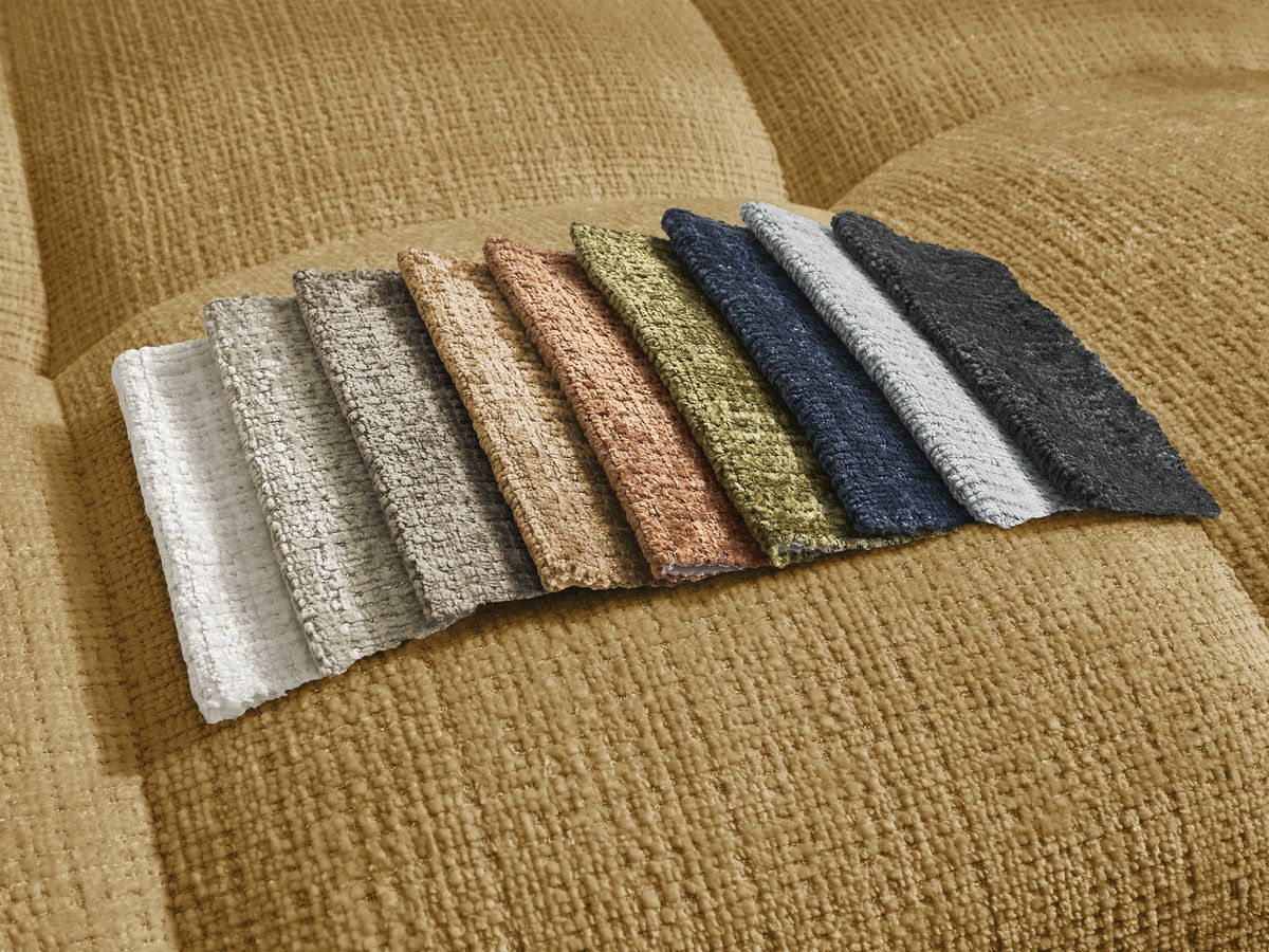 Anakin - Canapé D'Angle Réversible - Tissu Texturé - 2 Coussins