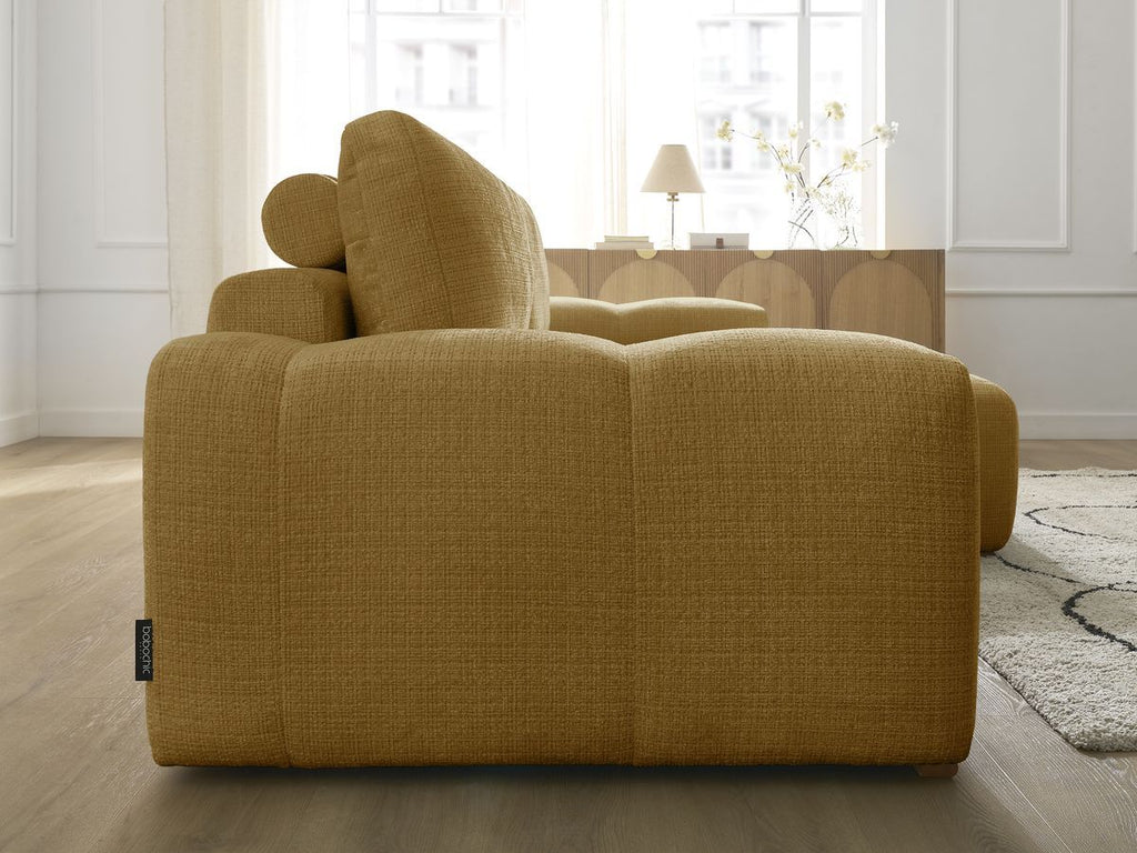Anakin - Canapé D'Angle Réversible - Tissu Texturé - 2 Coussins