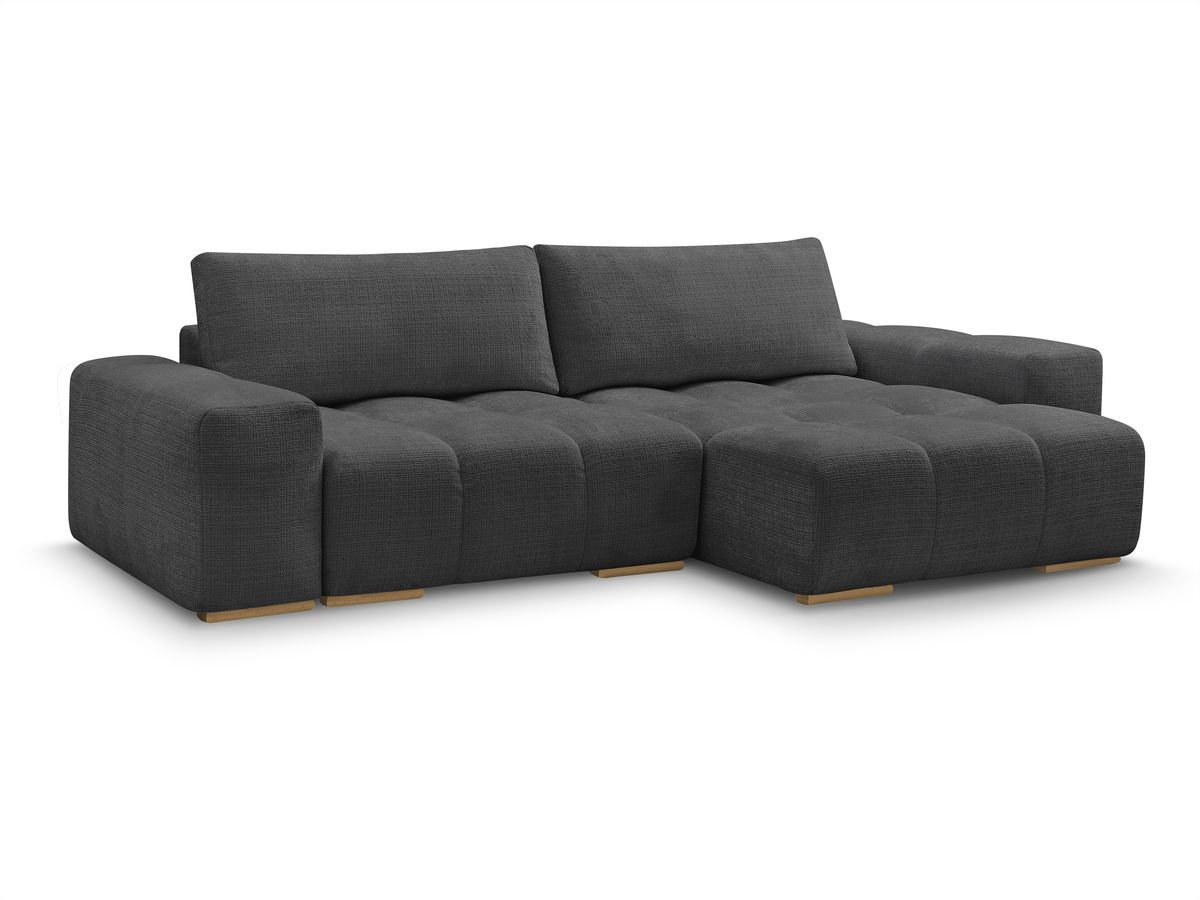 Anakin - Canapé D'Angle Réversible - Tissu Texturé - 2 Coussins