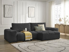 Anakin - Canapé D'Angle Réversible - Tissu Texturé - 2 Coussins