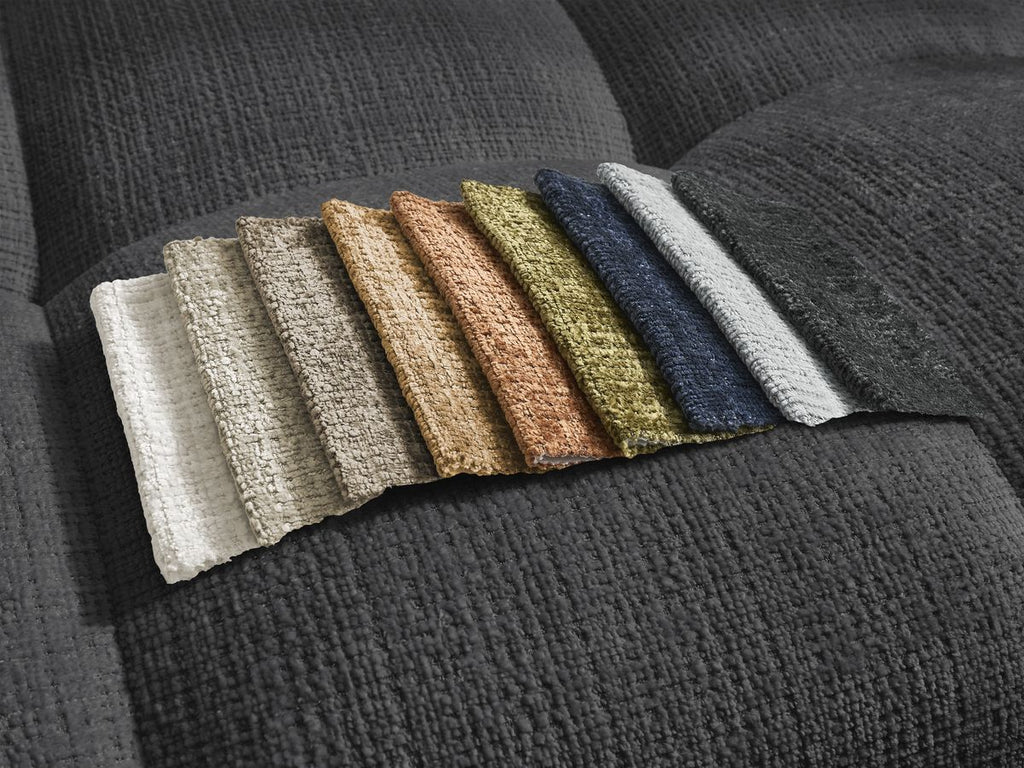 Anakin - Canapé D'Angle Réversible - Tissu Texturé - 2 Coussins