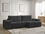 Anakin - Canapé D'Angle Réversible - Tissu Texturé - 2 Coussins
