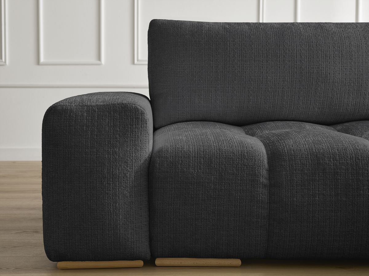 Anakin - Canapé D'Angle Réversible - Tissu Texturé - 2 Coussins