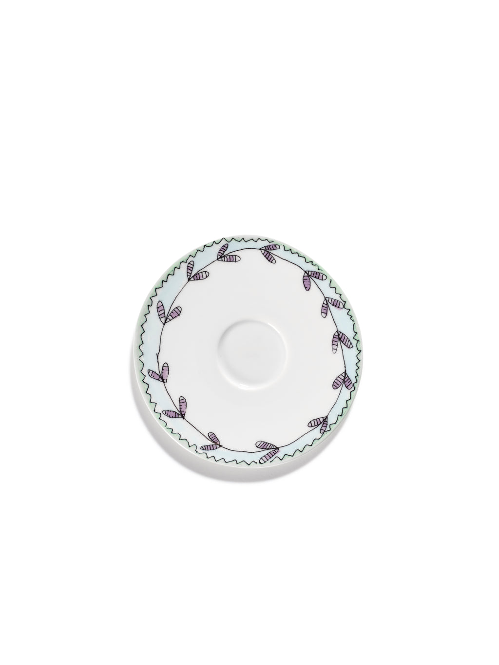 Midnight Flowers - Lot De 2 Soucoupes Pour Tasse À Café Basse - Porcelaine Bone China - Blossom Milk