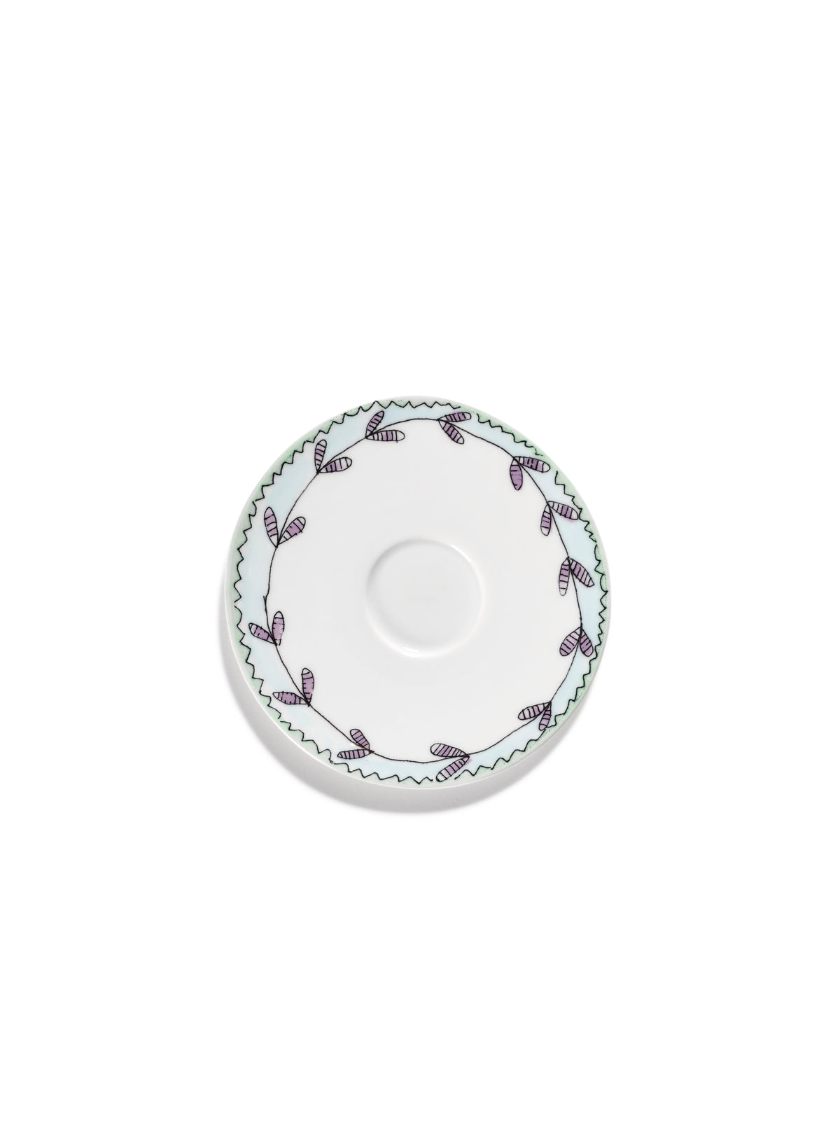 Midnight Flowers - Lot De 2 Soucoupes Pour Tasse À Café Basse - Porcelaine Bone China - Blossom Milk