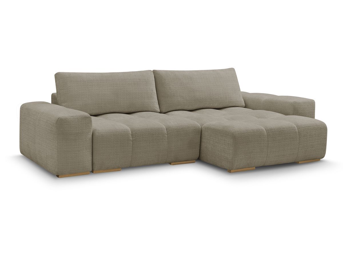 Anakin - Canapé D'Angle Réversible - Tissu Texturé - 2 Coussins