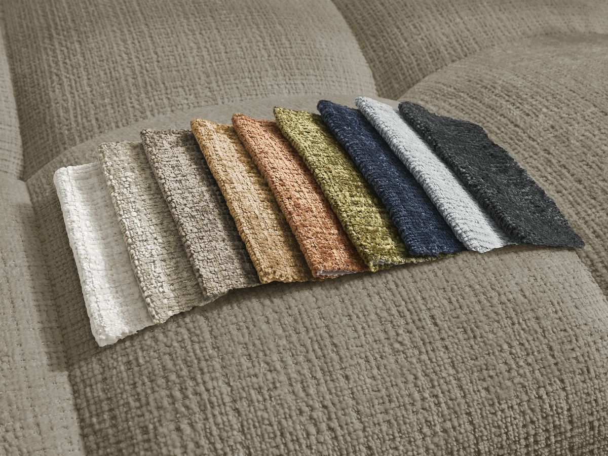 Anakin - Canapé D'Angle Réversible - Tissu Texturé - 2 Coussins
