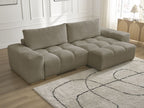 Anakin - Canapé D'Angle Réversible - Tissu Texturé - 2 Coussins