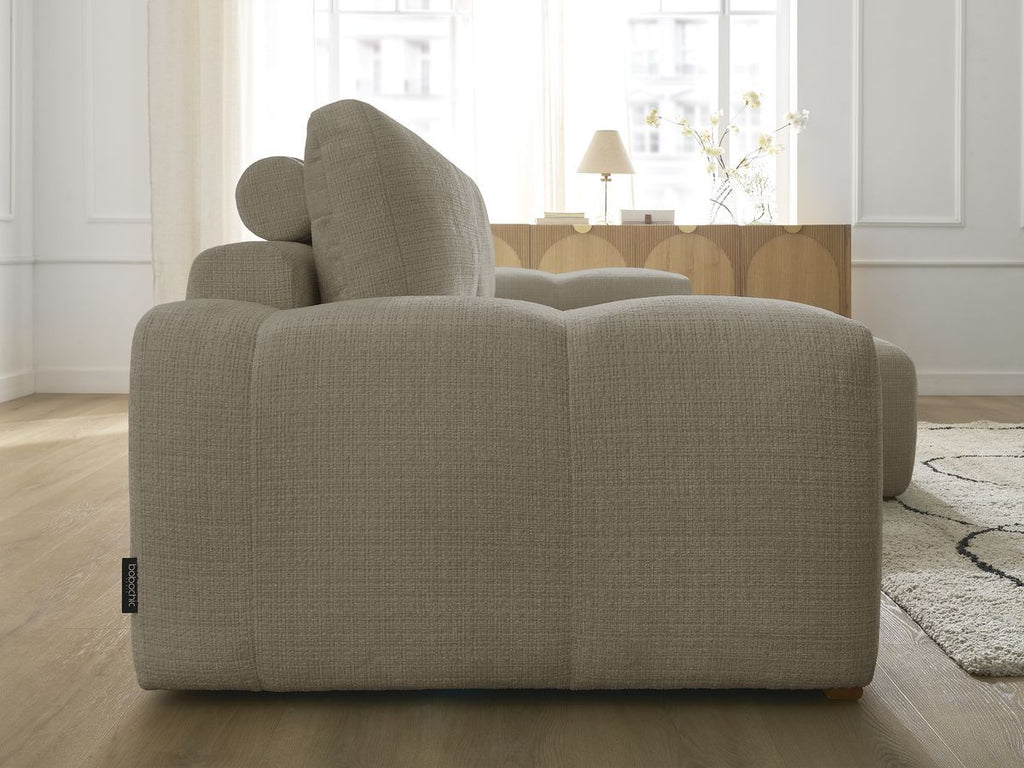 Anakin - Canapé D'Angle Réversible - Tissu Texturé - 2 Coussins