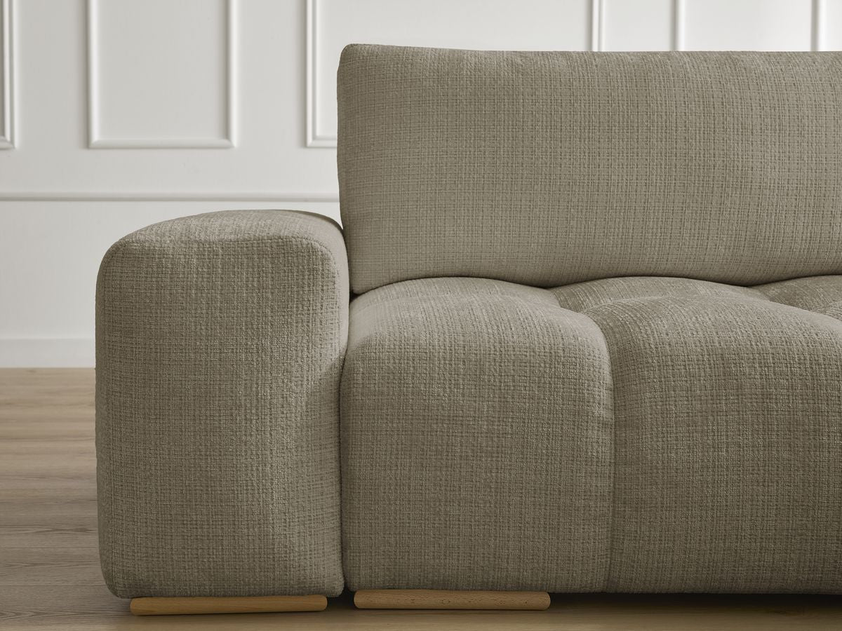 Anakin - Canapé D'Angle Réversible - Tissu Texturé - 2 Coussins
