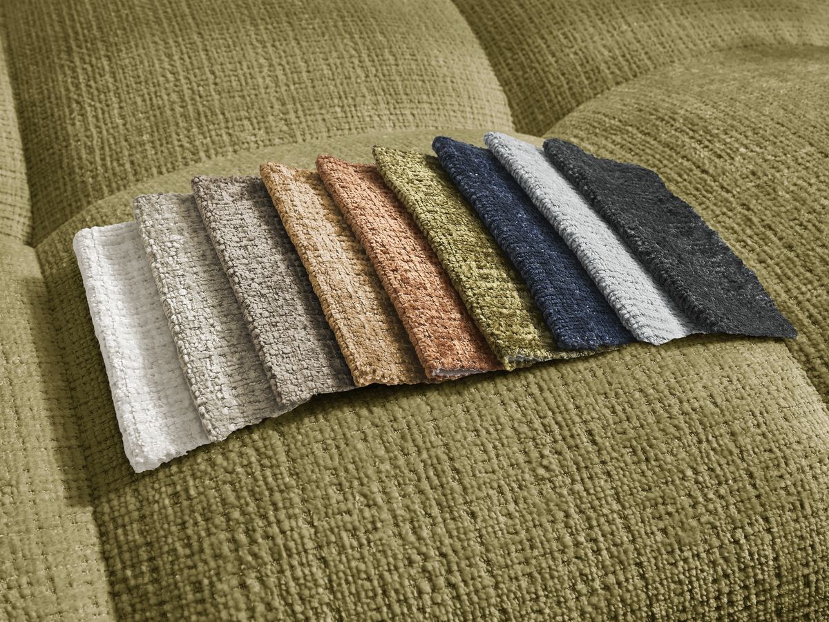 Anakin - Canapé D'Angle Réversible - Tissu Texturé - 2 Coussins