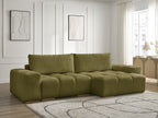 Anakin - Canapé D'Angle Réversible - Tissu Texturé - 2 Coussins