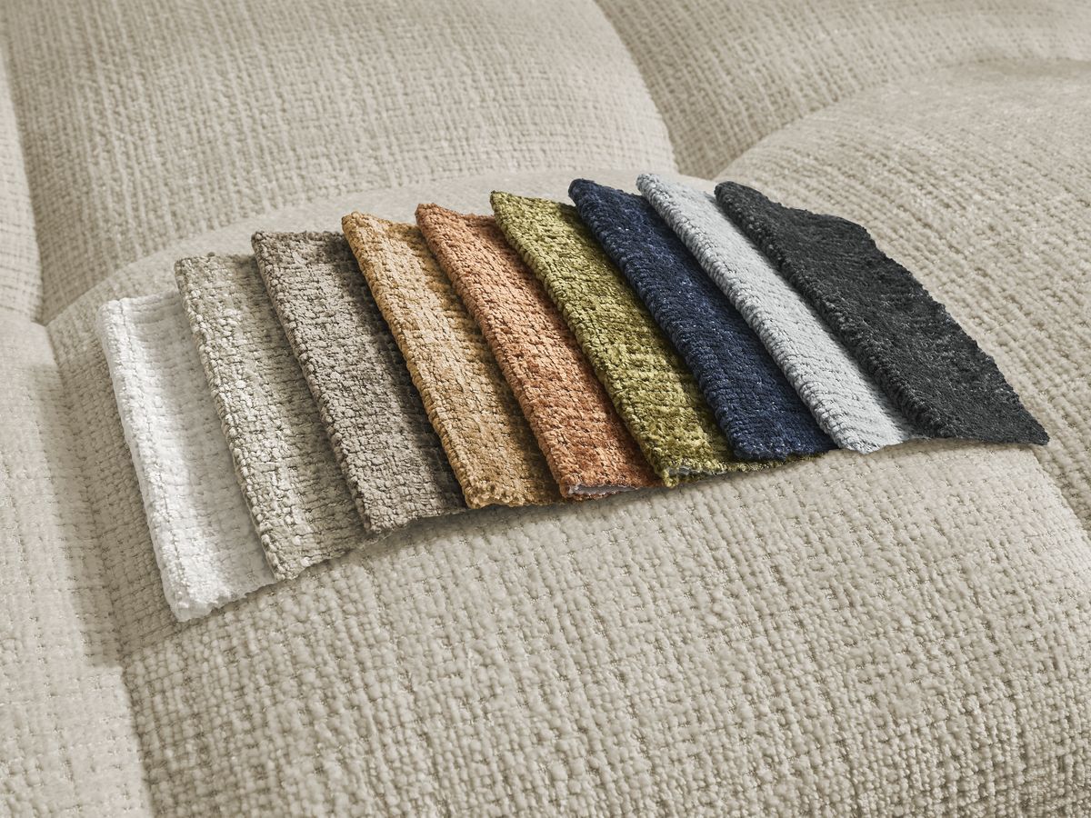 Anakin - Canapé D'Angle Réversible - Tissu Texturé - 6 Coussins