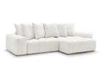 Anakin - Canapé D'Angle Réversible - Tissu Texturé - 6 Coussins
