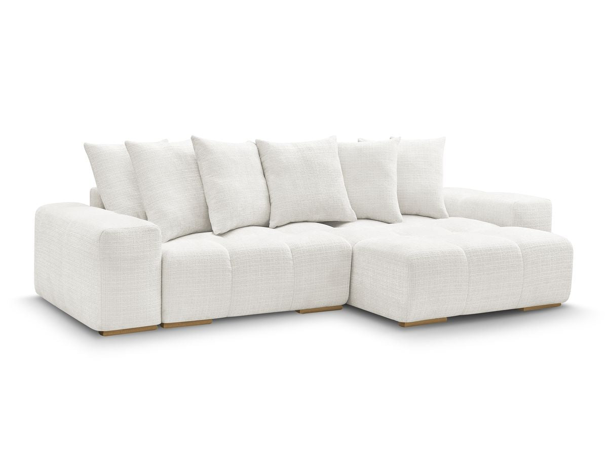 Anakin - Canapé D'Angle Réversible - Tissu Texturé - 6 Coussins
