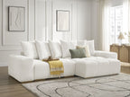 Anakin - Canapé D'Angle Réversible - Tissu Texturé - 6 Coussins