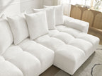Anakin - Canapé D'Angle Réversible - Tissu Texturé - 6 Coussins