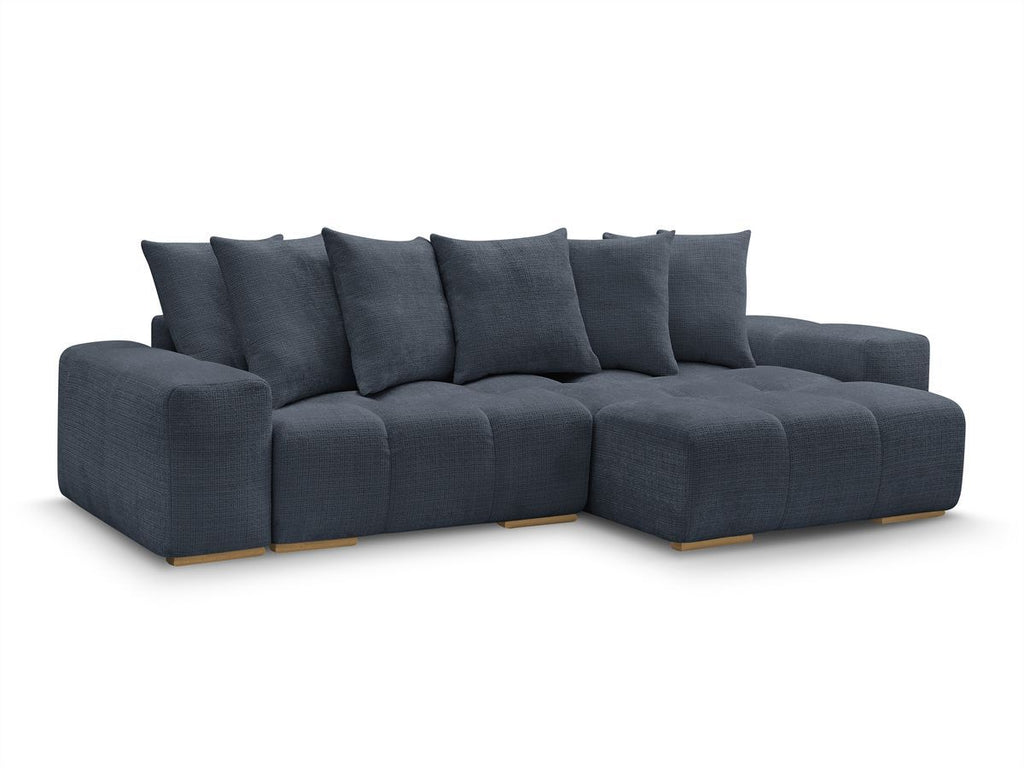 Anakin - Canapé D'Angle Réversible - Tissu Texturé - 6 Coussins