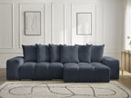 Anakin - Canapé D'Angle Réversible - Tissu Texturé - 6 Coussins