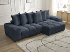 Anakin - Canapé D'Angle Réversible - Tissu Texturé - 6 Coussins