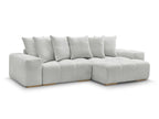 Anakin - Canapé D'Angle Réversible - Tissu Texturé - 6 Coussins