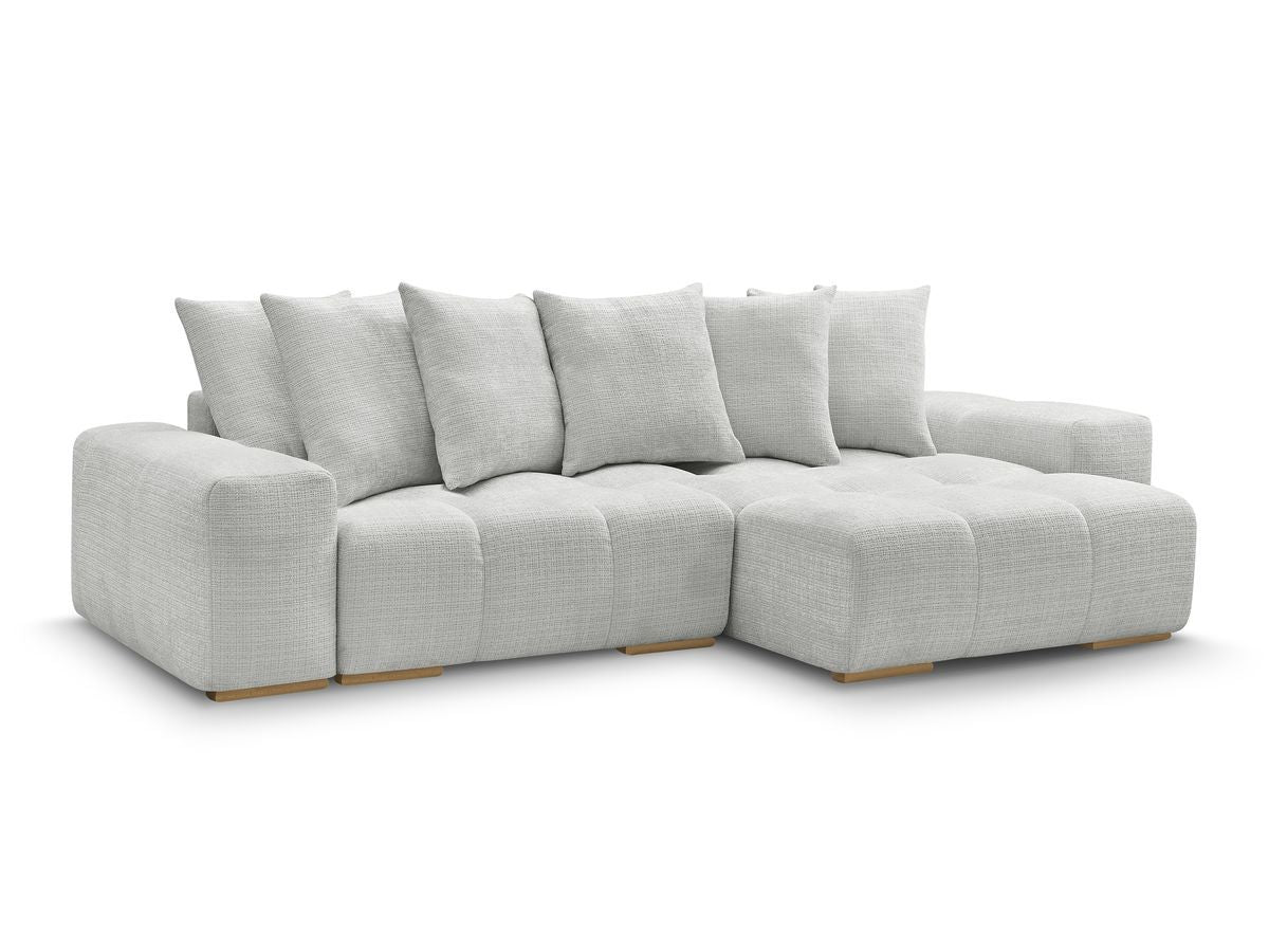 Anakin - Canapé D'Angle Réversible - Tissu Texturé - 6 Coussins