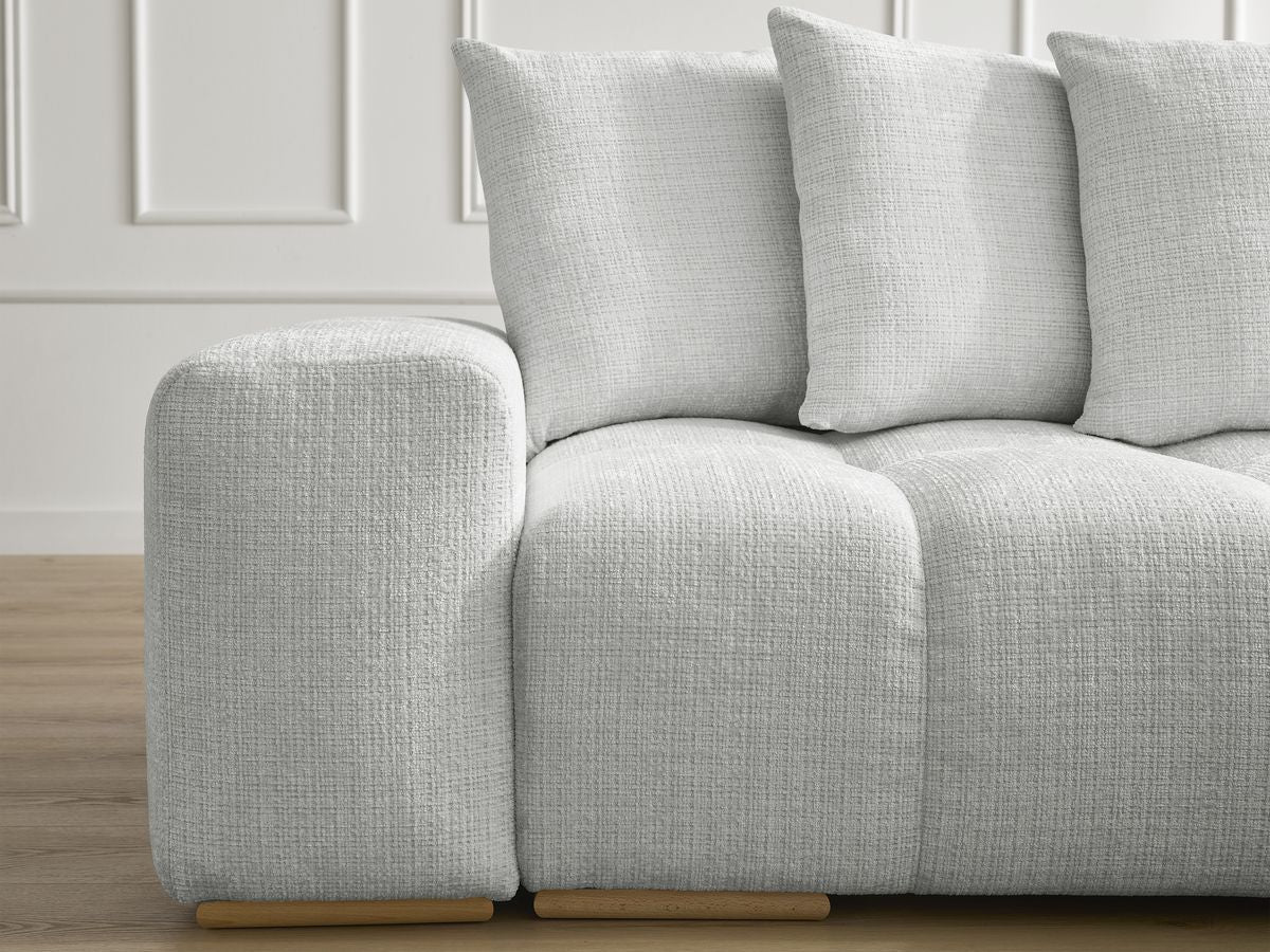Anakin - Canapé D'Angle Réversible - Tissu Texturé - 6 Coussins