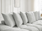 Anakin - Canapé D'Angle Réversible - Tissu Texturé - 6 Coussins