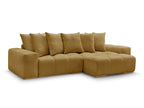 Anakin - Canapé D'Angle Réversible - Tissu Texturé - 6 Coussins