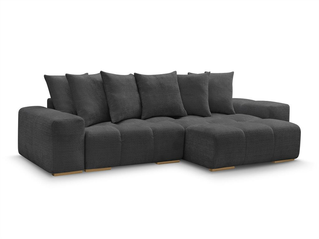 Anakin - Canapé D'Angle Réversible - Tissu Texturé - 6 Coussins